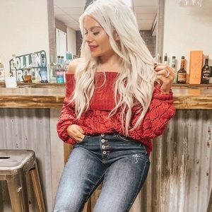 Ots chenille magenta sweater